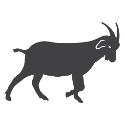 Silhueta de cauda de chifre de casco de cabra Desenho PNG