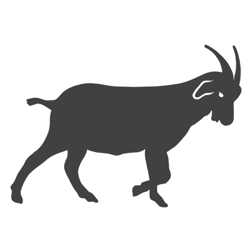 Goat hoof horn tail silhouette