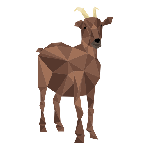 Goat hoof tail horn low poly PNG Design