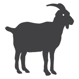 Silhueta de chifre de cauda de casco de cabra Desenho PNG