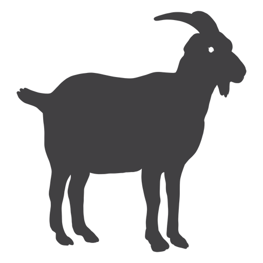 Goat hoof tail horn silhouette