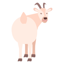 Ziegenschwanz Hufhorn flaches Tier PNG-Design