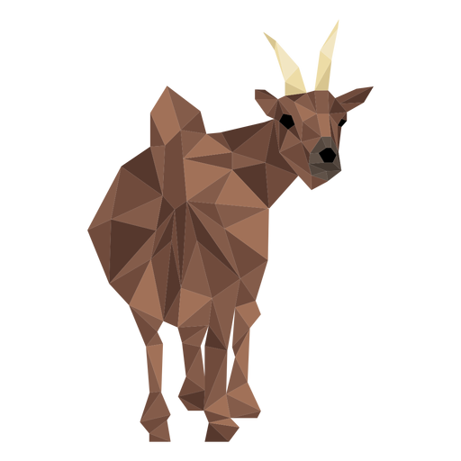 Goat tail hoof horn low poly PNG Design