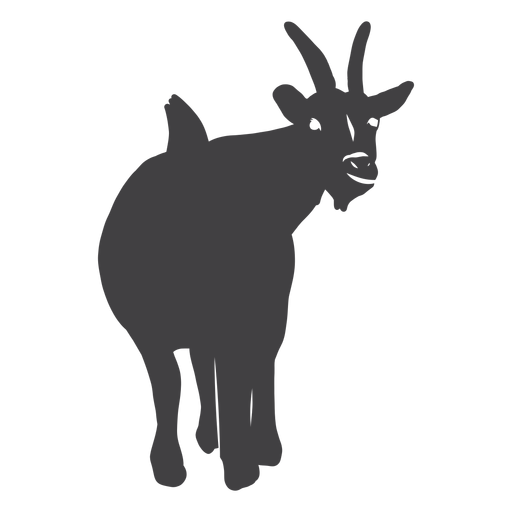 Goat tail hoof horn silhouette PNG Design
