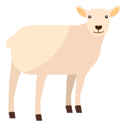 Lamb Sheep Wool Hoof Flat PNG & SVG Design For T-Shirts