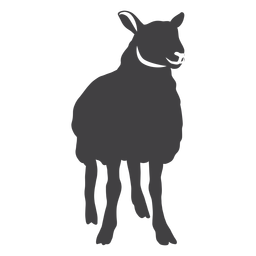 Lamb sheep wool hoof silhouette PNG Design