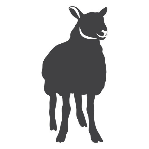 Lamb sheep wool hoof silhouette PNG Design