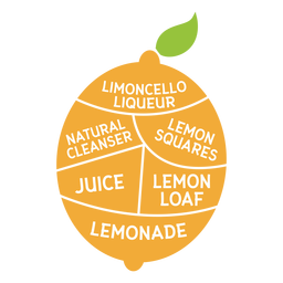 Zitronen Limoncello Likör natürlichen Reiniger Quadrate Saft Laib Lenonade flach PNG-Design
