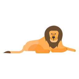Juba do rei leão com cauda plana Desenho PNG