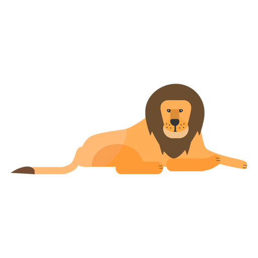 Lion king mane tail flat PNG Design