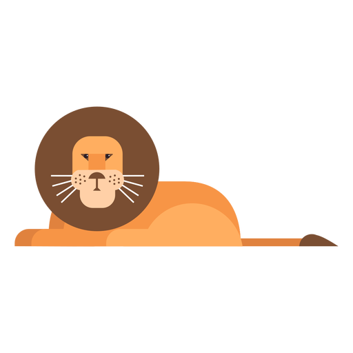 Lion king sitting tail mane flat rounded geometric Transparent PNG Lion king sitting tail mane flat rounded geometric Transparent PNG