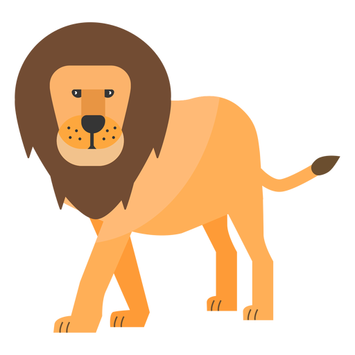 Lion king tail mane flat PNG Design