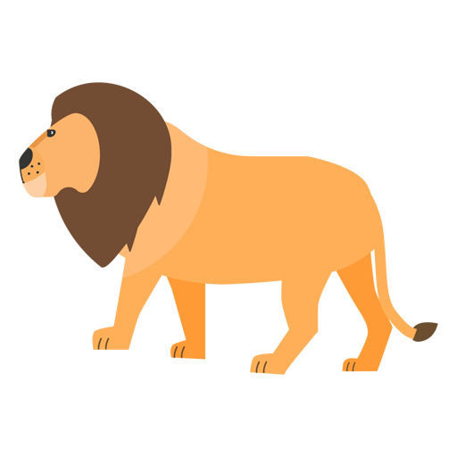 Lion mane king tail flat PNG Design