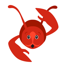 Adesivo de garra de antena de lagosta plana Desenho PNG