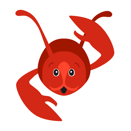 Lobster antenna claw flat sticker PNG Design