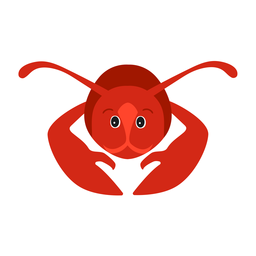 Adesivo de antena de garra de lagosta plana Desenho PNG