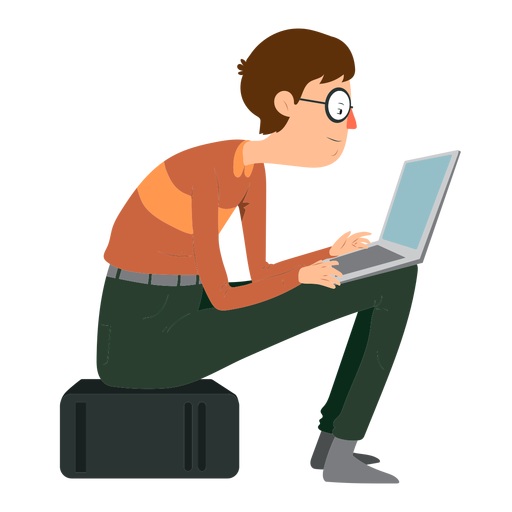 Man glasses notebook system unit trousers belt jersey flat Transparent PNG Man glasses notebook system unit trousers belt jersey flat Transparent PNG