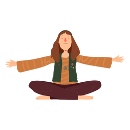 Homem, hippie, sentando, penteado, emblema, camisa, apartamento Homem, hippie, sentando, penteado, emblema, camisa, apartamento