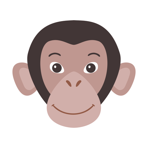 Monkey muzzle flat sticker Transparent PNG Monkey muzzle flat sticker Transparent PNG
