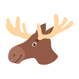 Alce alce asta pegatina plana Diseño PNG