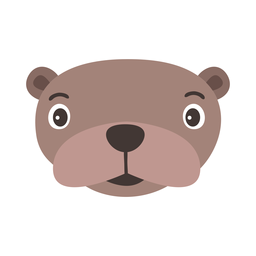 Muzzle head otter flat sticker
