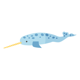 Narwhal flipper tail presa plana Transparent PNG