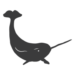 Silhueta de presa de nadadeira de cauda de Narval Transparent PNG