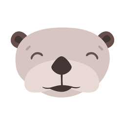 Adesivo de lontra feliz com focinho achatado Desenho PNG