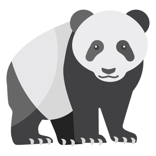 Panda Spot Fett Schnauze flach PNG-Design