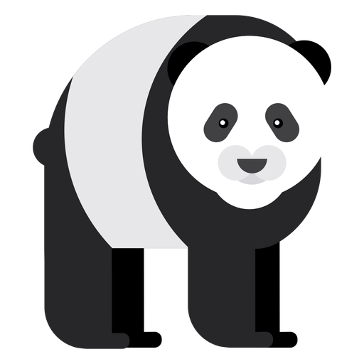 Panda Spot Fett Schnauze flach gerundet geometrisch PNG-Design