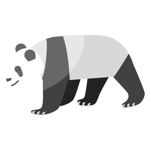 Panda Spot Schnauze Fett flach PNG-Design