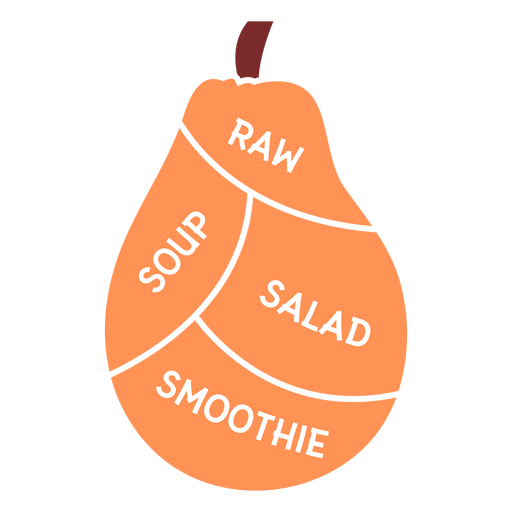 Papaya raw soup salad smoothie flat PNG Design