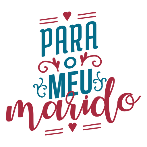 Para o meu masido texto en portugués corazón pegatina Diseño PNG