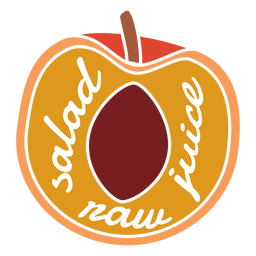 Jugo de ensalada de durazno crudo plano Diseño PNG
