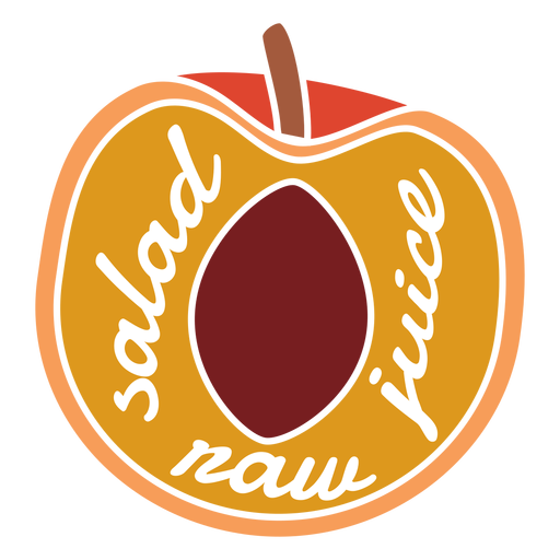 Design PNG E SVG De Fruta De Damasco Plana Para Camisetas