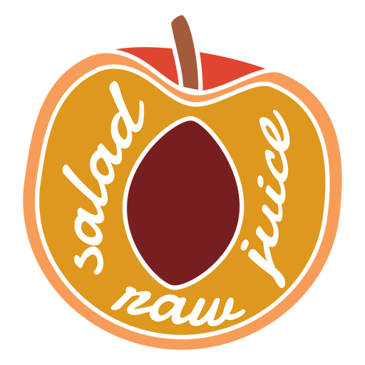 Peach salad juice raw flat PNG Design