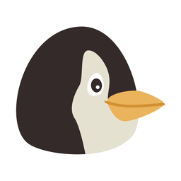 Penguin beak flat sticker PNG Design Transparent PNG