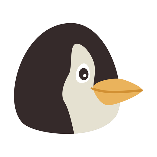 Vinilo decorativo pico pingüino Diseño PNG