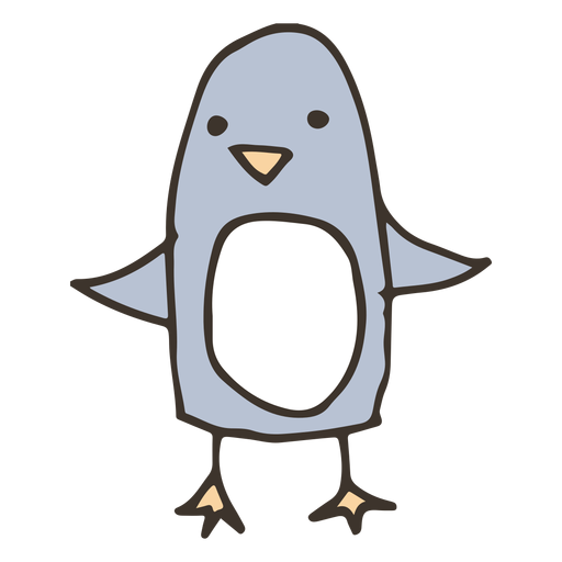 Penguin wing beak sketch bird PNG Design