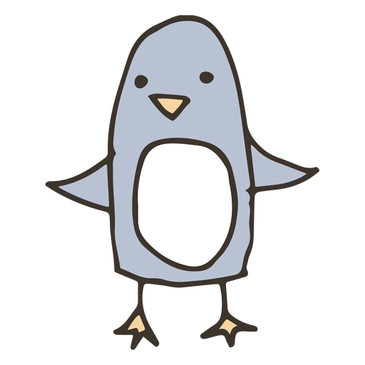 Pingüino ala pico bosquejo pájaro Diseño PNG