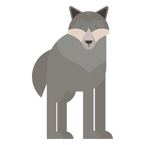 Predator wolf tail flat rounded geometric