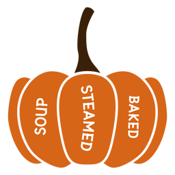 Sopa de calabaza al vapor al horno plana Diseño PNG