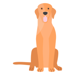 Puppy dog tail ear flat PNG Design