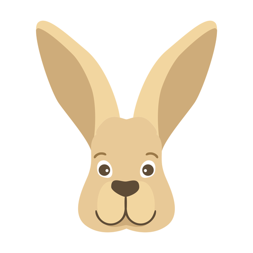 Download Rabbit bunny ear muzzle head flat sticker - Transparent ...