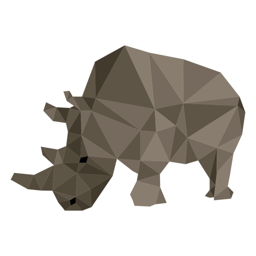 Rhino fat rhinoceros horn low poly Transparent PNG Rhino fat rhinoceros horn low poly Transparent PNG