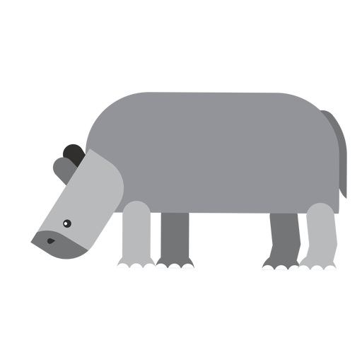 Rhino rhinoceros fat flat rounded geometric Transparent PNG Rhino rhinoceros fat flat rounded geometric Transparent PNG