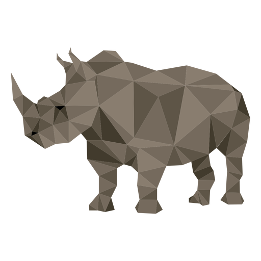 rhino rhinoceros horn fat low poly transparent png svg vector file rhino rhinoceros horn fat low poly