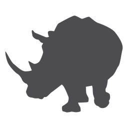Rinoceronte rinoceronte chifre gordo silhueta animal Desenho PNG