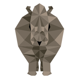 Rhinoceros Nashorn Hornfett niedrig Poly PNG-Design