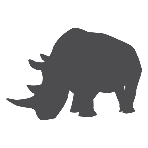 Rhinoceros rhino horn fat silhouette PNG Design